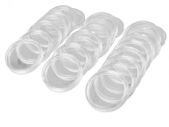 100Pcs 21mm Round Clear Plastic Coin Holder Capsules Protective Storage Case