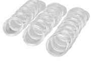 100Pcs 21mm Round Clear Plastic Coin Holder Capsules Protective Storage Case