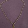 silver Peridot drop costume pendant necklace Image 6