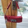 BNWL Kathy Van Zealand Red Clutch Shoulder Strap Purse Image 2