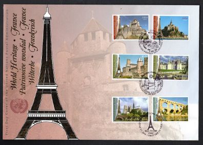 2006 United Nations (Geneva, Vienna & New York) World Heritage - France Commemorative Stamps Combined First Day Cover (FDC)