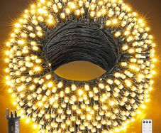 Outdoor Christmas Lights, 100M 800LED Christmas Decorations Fairy Tree Lights, Waterproof Remote Control String Lights Garden Decor, Twinkle Firefly Lights Ornaments Indoor, Warm White