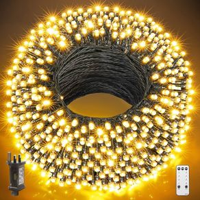 Outdoor Christmas Lights, 100M 800LED Christmas Decorations Fairy Tree Lights, Waterproof Remote Control String Lights Garden Decor, Twinkle Firefly Lights Ornaments Indoor, Warm White