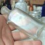 472 - Set of 6 Vintage Clear Glass Cork Screw Top Collectible Decorative Bottles Image 5
