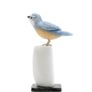Handcrafted Blue Quartz Blue Tit Bird Sculpture: Nature-Inspired Decor Image 5