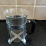4 Glass Cups With Metal Holders Image 2