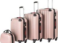 main image for ad 4-Piece Travel Suitcase Set with Removable Wheels 360, Robust Hard Shell Suitcase with Security Combination Lock, Large and Stackable Suitcase, Trolley Hand Luggage