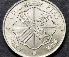 1966 (67) Spain 100 Pesetas - Francisco Franco Silver coin