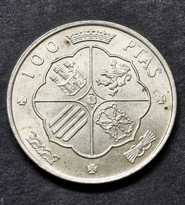 1966 (67) Spain 100 Pesetas - Francisco Franco Silver coin