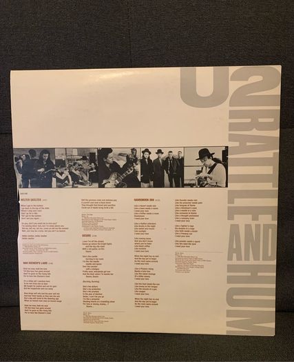 U2 - Rattle & Hum 1st Press 1988 12" Double Vinyl Album