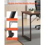 Computer Desk, 160 cm Office Gaming Desk for Home Office, Writing Study Work Modern Simple Table with Metal Frame for Large Legroom Image 5