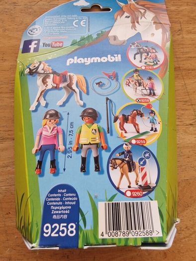 BRAND NEW Playmobil Country 9258 Riding Instructor Horse & Student Action Figure