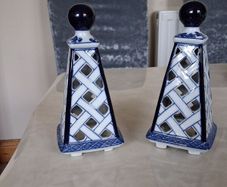 Ceramic Blue and White Holders
