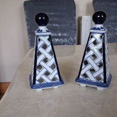 Ceramic Blue and White Holders