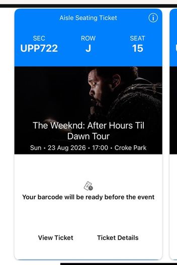 The Weeknd Seating Tickets (2)