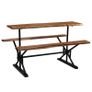Bar Table with Benches Solid Acacia Wood 180x50x107 cm Image 8