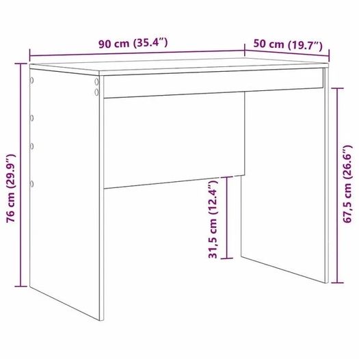Desk with Drawer 2 pcs White