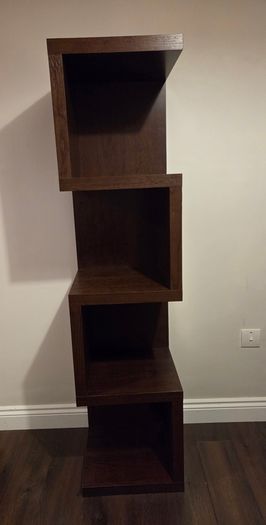 Walnut / Mango Wood Cube Display Cabinet