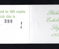 1983 Ireland Sligo Philatelic Society Exhibition Booklet with 3 X 15p Architectural Definitive Stamps Series Mint Never Hinged (MNH) no 399