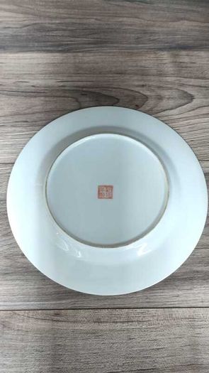 Qianlong Chinese Antique Plate 10 Inch 26cm Paradise Birds Flowers