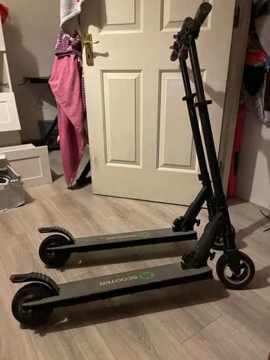 2 kids electric scooters used twice