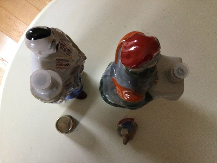 China - Character Decanters X 2