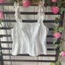 top H&M white 100% cotton top medium Image 3