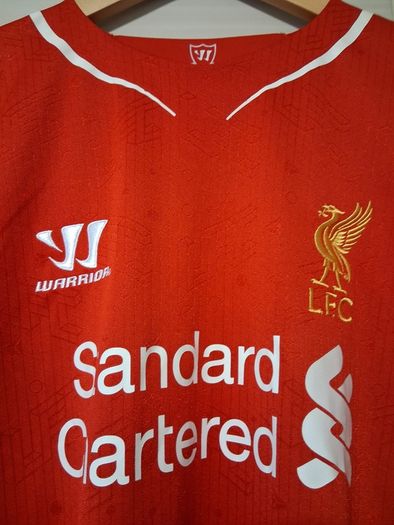 Liverpool Jersey. Official Warrior Liverpool FC Mens Home Jersey.  Steven Gerrard Name And Number. Authentic Original. Not A Modern Day Remake.