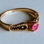 Vintage gold ruby ring size J1/2 Image 3