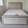 New 4'6" Grey Plush Bumper bed & MemoryFoam Orthopedic Mattress Image 3