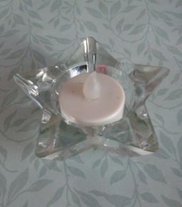 Star tea light holder, Glass tealight holder, Decoration