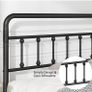 5ft Metal Bed Frame with Victorian Vintage Style Image 4