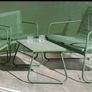 Brand New 4 Piece Garden Lounge Set. The ultimate comfort. Beautiful Sage-green colour metal. Image 3