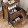 Bedside table with 2 drawers Image 3