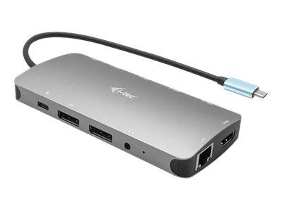 i-Tec USB-C Metal Nano 3x Display Docking Station - docking station - USB-C / Thunderbolt 3 - HDMI, 2 x DP - 1GbE