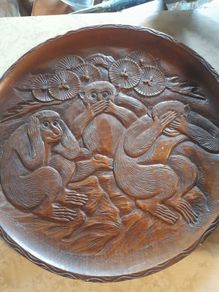 Vintage Carved Wise Monkeys