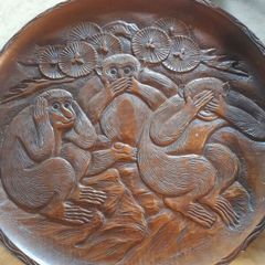 Vintage Carved Wise Monkeys