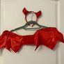 Girls' Devil Halloween Costume with Cape, Wings, Horns and Trident. Size 3 Image 3