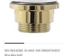 Gold washbasin plug
