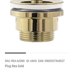 Gold washbasin plug