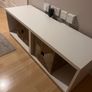 White Storage Bench or Shelving Unit  120 x 40 x 40 cm Image 3