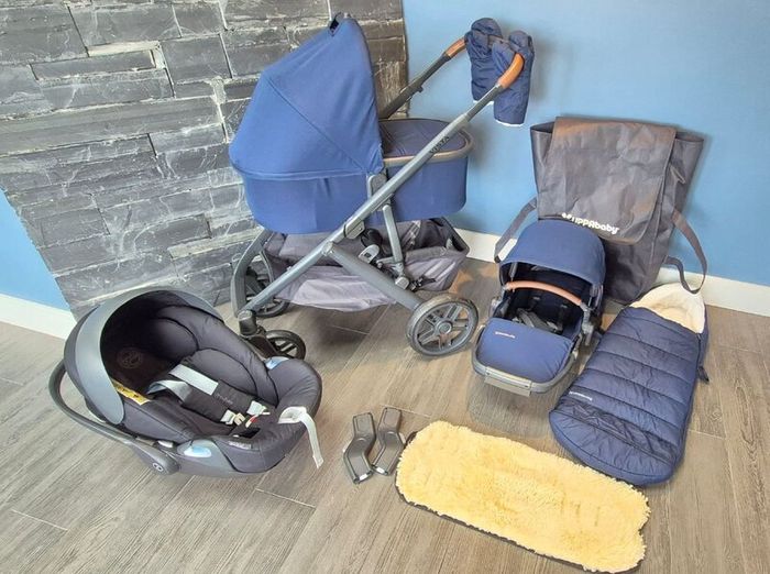 UPPAbaby Vista Travel System Bundle  Navy  Excel