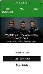 Westlife tickets