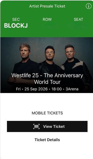 Westlife tickets