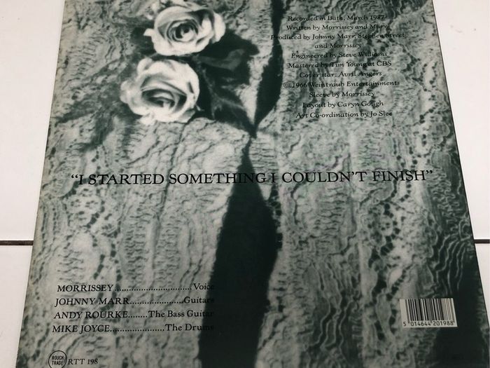 -Cover only- The Smiths - I Started Something 12" single (1987)