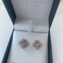 Silver and Crystal Earrings Image 4