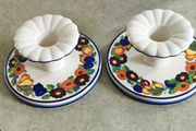 Set of 2 Candle holder 5.5 x 12 cm (1739501) Golden Summer Royal Copenhagen Faience