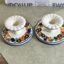 Set of 2 Candle holder 5.5 x 12 cm (1739501) Golden Summer Royal Copenhagen Faience Image 9