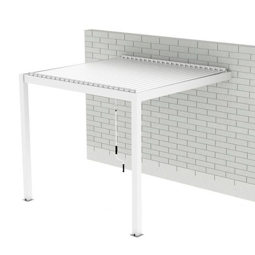 Pergolux Wall-Mounted Pergola White 4x3x2.5m