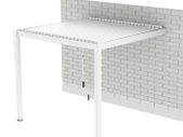 Pergolux Wall-Mounted Pergola White 4x3x2.5m